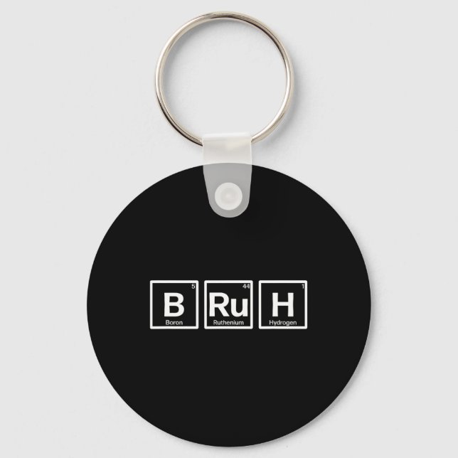Bruh Gamer Slang Meme Design  Key Ring (Front)