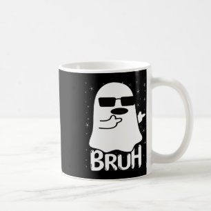 Bruh Ghost Funny Halloween Costume Men Kids Boys Coffee Mug
