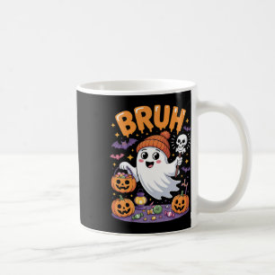 Bruh Ghost Halloween Candy Cute Ghost Kids  Coffee Mug