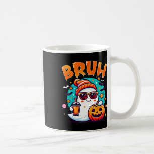 Bruh Ghost Halloween Cute Ghost Trick Or Treat Can Coffee Mug