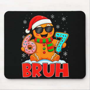 Bruh Gingerbread Six Seven 67 Ice Cream Drip Chris Mouse Pad