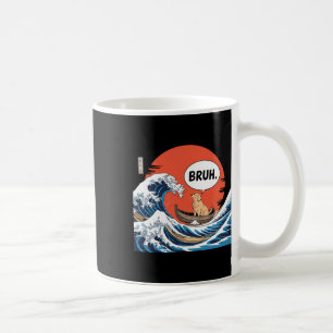 Bruh Great Wave Kanagawa Funny Japanese Surfing Ca Coffee Mug