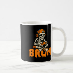Bruh Halloween Boys Kids Gamer Mens Skeleton Video Coffee Mug