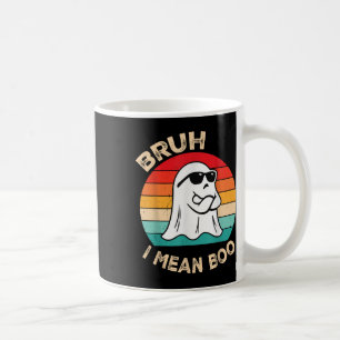 Bruh I Mean Boo Toddler Boys Kids Ghost Halloween Coffee Mug