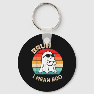 Bruh I Mean Boo Toddler Boys Kids Ghost Halloween Key Ring