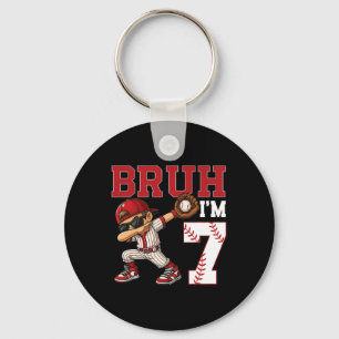 Bruh I'm 7 Sell 7th Family Birthday Party 7 Years Key Ring