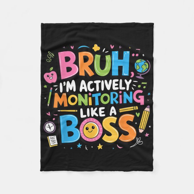 Bruh Im Actively Monitoring Like A Boss, Testing S Fleece Blanket (Front)