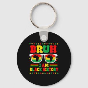 Bruh I'm Black History Month Sungles African Map B Key Ring