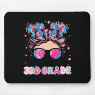 Bruh In 3rd Grade Messy Bun First Day Of School Mouse Pad