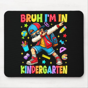 Bruh in kindergarten dabbing boy student back to mouse pad
