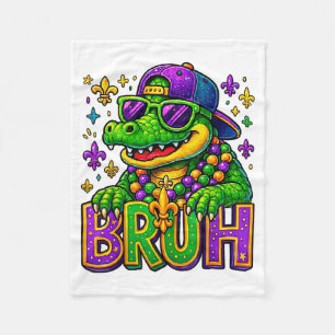 Bruh In November We Wear Purple Prematurity Awaren Fleece Blanket
