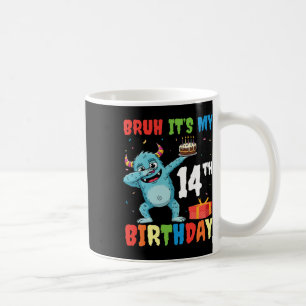 Bruh It’s My 14th Birthday Halloween Monster Dab P Coffee Mug