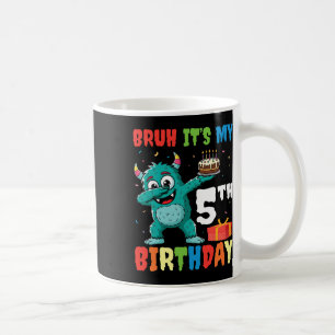 Bruh It’s My 5th Birthday Halloween Monster Dab Pa Coffee Mug