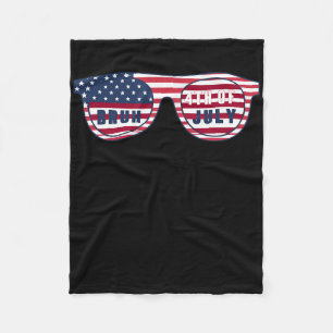 Bruh It's 4th Of July Funny Cool 4th Of July Us Fl Fleece Blanket