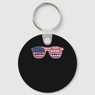 Bruh It's 4th Of July Funny Cool 4th Of July Us Fl Key Ring