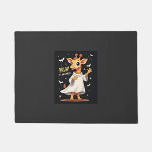Bruh Its Halloween Funny Dabbing Ghost Giraffe Lon Doormat