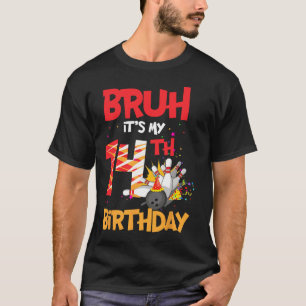 Bruh It's My 14th Birthday Boy 14 Year Old Bowling T-Shirt
