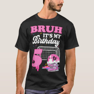 Bruh Its My 5th Birthday Soccer Ice Cream Drip The T-Shirt