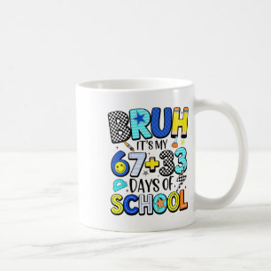 Bruh It's My 67+33 Days Of School 100 Days Of Scho Coffee Mug