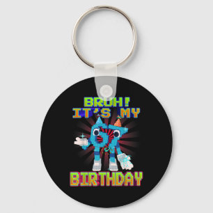 Bruh It's My Birthday 67 Six Seven 6-7 Funny Brain Key Ring