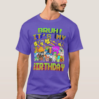 Bruh Its My Birthday Funny Brainrot for Boys Kids T-Shirt
