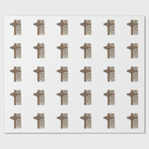 Bruh Jesus Loves You Cross Vintage Christian Vecto Wrapping Paper