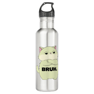 Bruh Kitty Stainless Steel Water Bottle