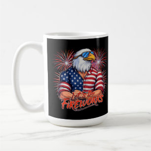 Bruh Lets Do Fireworks July Fourth Funny Patriotic Coffee Mug