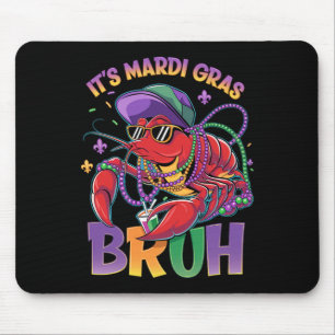 Bruh Mardi Gras Crawfish Boys Kids Mardi Gras Mouse Pad