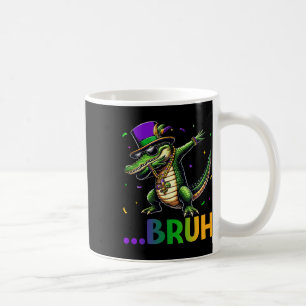 Bruh Mardigator Dabbing Alligator Mardi Gras Shirt Coffee Mug