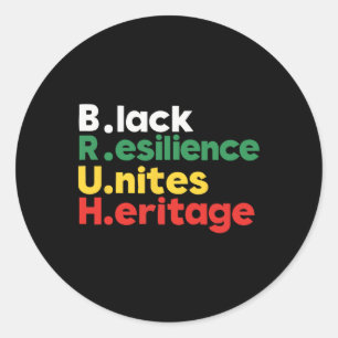 Bruh Meme Celebrate Black History Month Men Women Classic Round Sticker