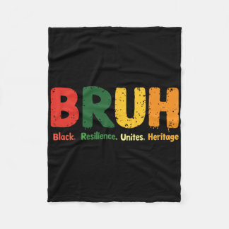 Bruh Meme Celebrate Black History Month Men Women Fleece Blanket