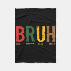 Bruh Meme Celebrate Black History Month Men Women Fleece Blanket