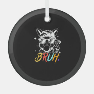 Bruh Meme Easter Cool Bunny Face Sunglasses Men Bo Glass Tree Decoration