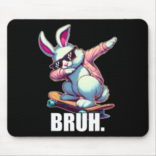 Bruh Meme Easter Day Funny Bunny Eggs Teens Boys K Mouse Pad