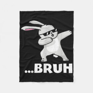Bruh Meme Funny Bro Teens Boys Kids Easter Day Dab Fleece Blanket
