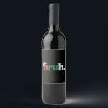 Bruh Meme Funny Saying Bro Greeting Christmas Wine Label<br><div class="desc">Bruh Meme Funny Saying Bro Greeting Christmas</div>