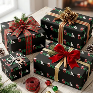 Bruh Meme Funny Saying Bro Greeting Christmas Wrapping Paper