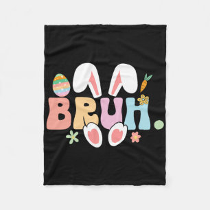 Bruh Meme Funny Saying Bro Greeting Teens Boys Eas Fleece Blanket