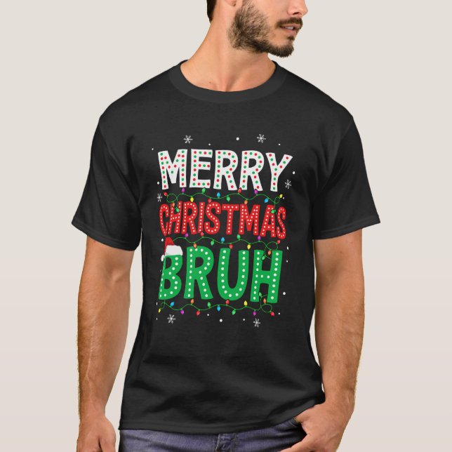 Bruh Meme Funny Saying Bro Greeting Teens Boys Men T-Shirt (Front)
