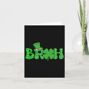 Bruh Meme Funny St Patricks Day Shamrock Irish  Card