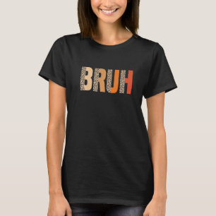 Bruh Meme Saying Leopard Retro Vintage For Boys M T-Shirt