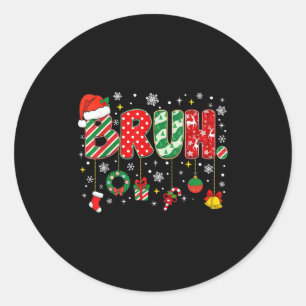 Bruh Merry Christmas Funny Meme Bro Greeting Teens Classic Round Sticker