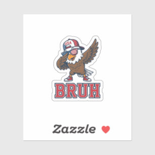 Bruh Patriotic Eagle Vintage Engraving T-Shirt Des
