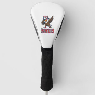 Bruh Patriotic Eagle Vintage Engraving T-Shirt Des Golf Head Cover