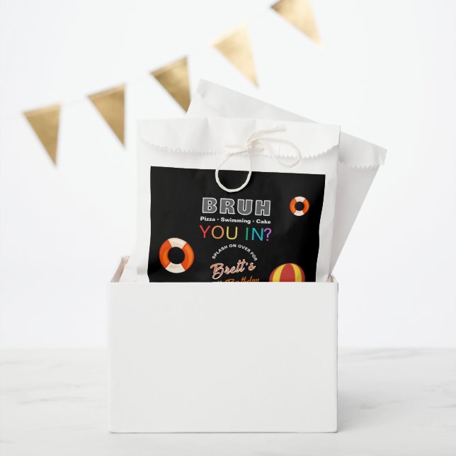 Bruh Pool Party Birthday  Favour Bag (Party)