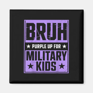 Bruh Purple Up For Military Kids Military Child Mo Magnet