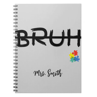 Bruh Puzzle Personalised Teacher Notebook