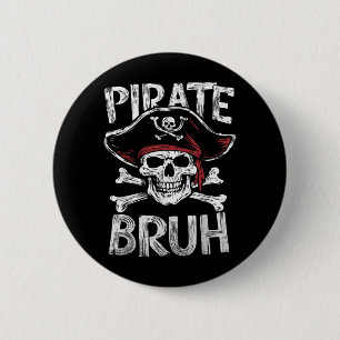 Bruh rate Skull Crossbones Halloween 6 Cm Round Badge