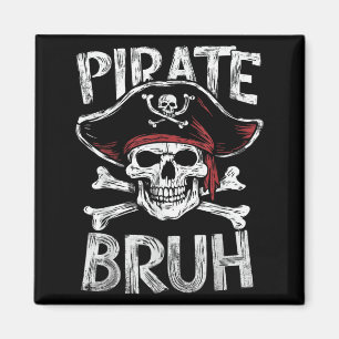 Bruh rate Skull Crossbones Halloween Magnet